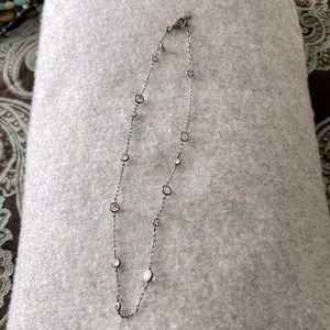 .925 sterling silver with CZ necklace.